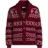 Men's Long Sleeve Cotton Blend Shawl Fairisle Cardigan, Front