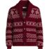 Men's Long Sleeve Cotton Blend Shawl Fairisle Cardigan, Front