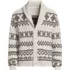 Men's Long Sleeve Cotton Blend Shawl Fairisle Cardigan, Front
