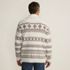 Men's Long Sleeve Cotton Blend Shawl Fairisle Cardigan, Back