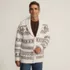 Men's Long Sleeve Cotton Blend Shawl Fairisle Cardigan, Front