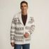 Men's Long Sleeve Cotton Blend Shawl Fairisle Cardigan, Front