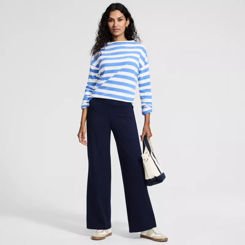 Women's Starfish High Rise Pull On Wide Leg Pocket Pants, alternative image