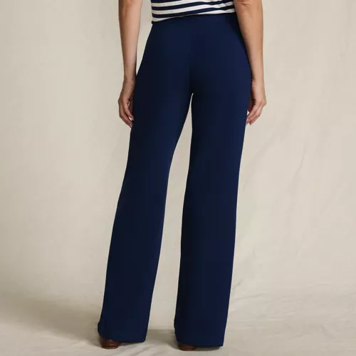 Women's Starfish High Rise Pull On Wide Leg Pocket Pants, Back