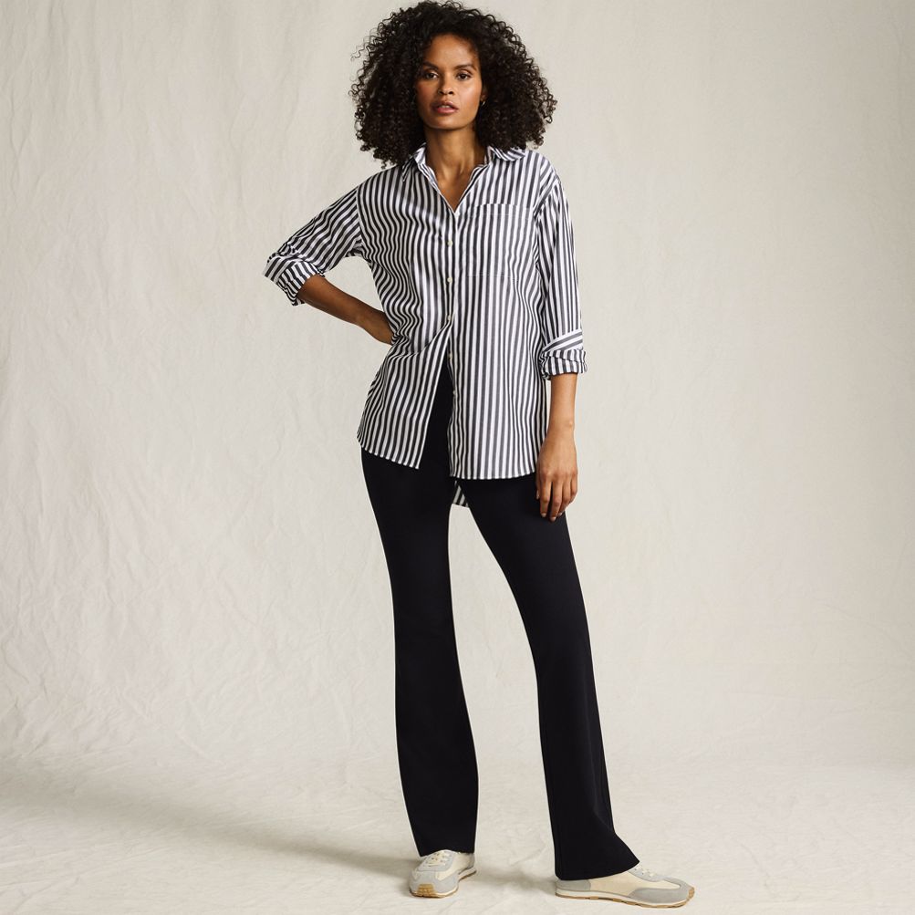 Women's Starfish High Rise Pull On Flare Pocket Pants | Lands' End