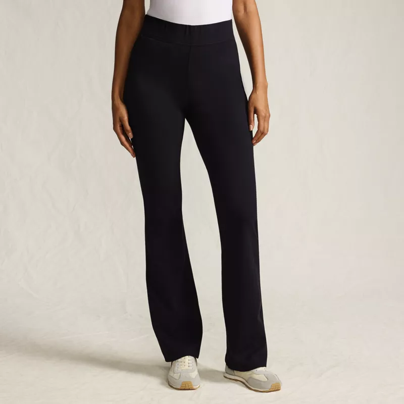Women's Starfish High Rise Pull On Flare Pocket Pants, Front