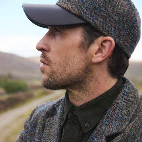 Harris Tweed Baseball-Kappe, Herren, Größe:null regular, Braun, Wolle, by Lands' End