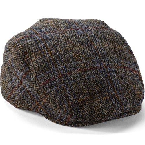  Lands' End Harris Tweed Schiebermütze, Herren, Größe:null Regular, Braun, Wolle, By Lands' End 