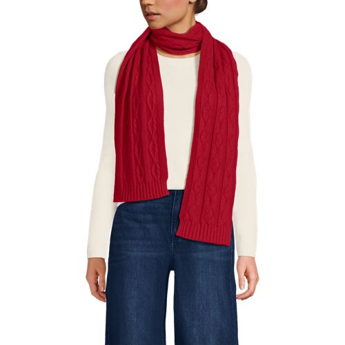  Lands' End Lands' End X Lulu Guinness Lips Schal, Damen, Größe:null Regular, Rot, Polyester, By Lands' End 