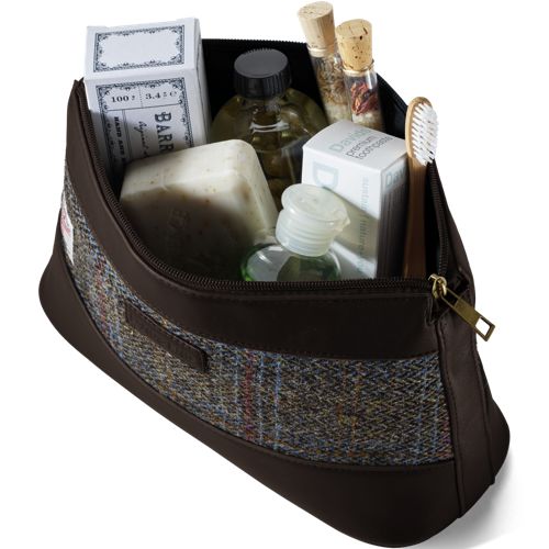  Lands' End Harris Tweed Kulturbeutel, Herren, Größe:null Regular, Braun, Wolle, By Lands' End 