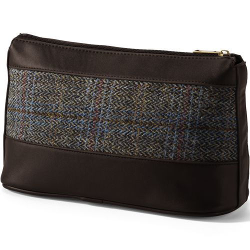  Lands' End Harris Tweed Kulturbeutel, Herren, Größe:null Regular, Braun, Wolle, By Lands' End 