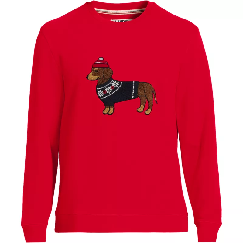 Men's Long Sleeve Serious Sweats Holiday Crew Sweatshirt, Front