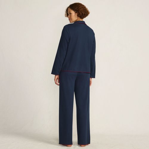  Lands' End Lands' End X Lulu Guinness Pyjama-set Mit Smok-details, Damen, Größe:32-34 Petite, Blau, By Lands' End 