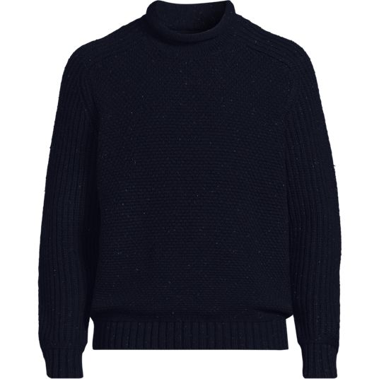 LANDS' END ニット ブラック カシミア クルーネック XL Women's Wool Sweaters | Lands' End