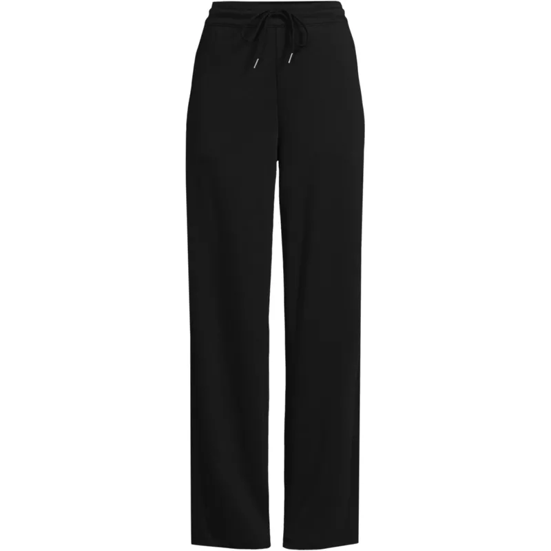 Women's Plus Size Sport Knit High Rise Pull On Relaxed Straight Leg Pants, Front