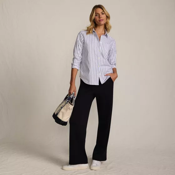 Women's Sport Knit High Rise Pull On Relaxed Straight Leg Pants - primary