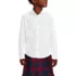 School Uniform Girls Long Sleeve Peter Pan Collar Broadcloth Shirt, Front