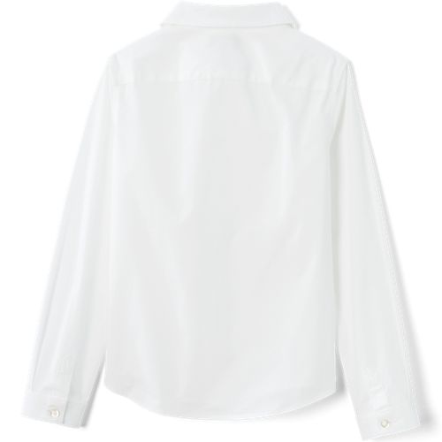 School Uniform Girls Long Sleeve Peter Pan Collar Broadcloth Shirt - image 5