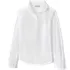 School Uniform Girls Long Sleeve Peter Pan Collar Broadcloth Shirt, Front
