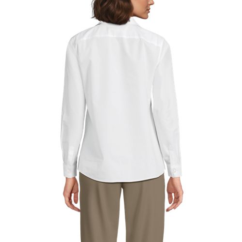 School Uniform Girls Long Sleeve Peter Pan Collar Broadcloth Shirt - image 3
