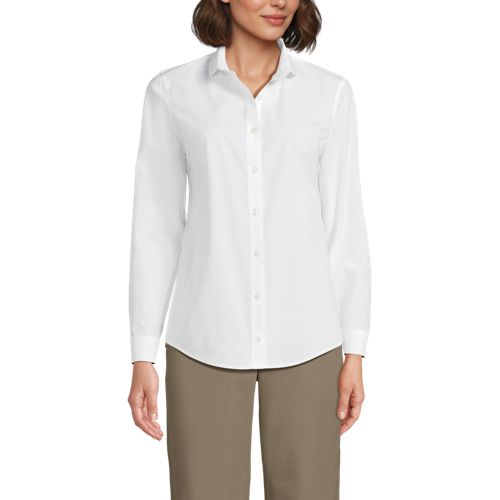 School Uniform Girls Long Sleeve Peter Pan Collar Broadcloth Shirt - image 2