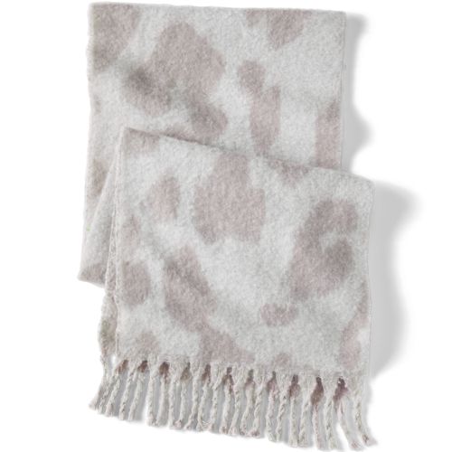  Lands' End Schal Mit Leoprint, Damen, Größe:null Regular, Grau, Polyester, By Lands' End 