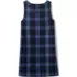 Girls Plaid Button Shoulder Patch Pocket Jumper, Back