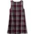 Girls Plaid Button Shoulder Patch Pocket Jumper, Back