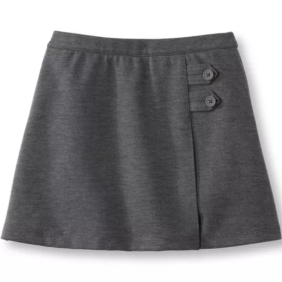 School Uniform Girls Ponte A Line Skort Above the Knee - primary