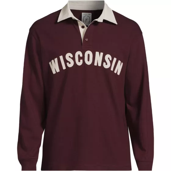 Men's Long Sleeve Rugged Rugby Embroidered Polo - primary