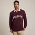 Men's Long Sleeve Rugged Rugby Embroidered Polo, Front