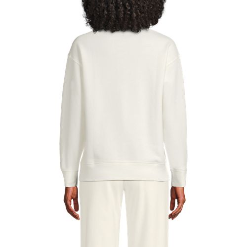  Lands' End Serious Sweats Rollkragenpullover, Damen, Größe:32-34 Regular, Weiß, Baumwoll-mischung/polyester-mischung, By Lands' End 