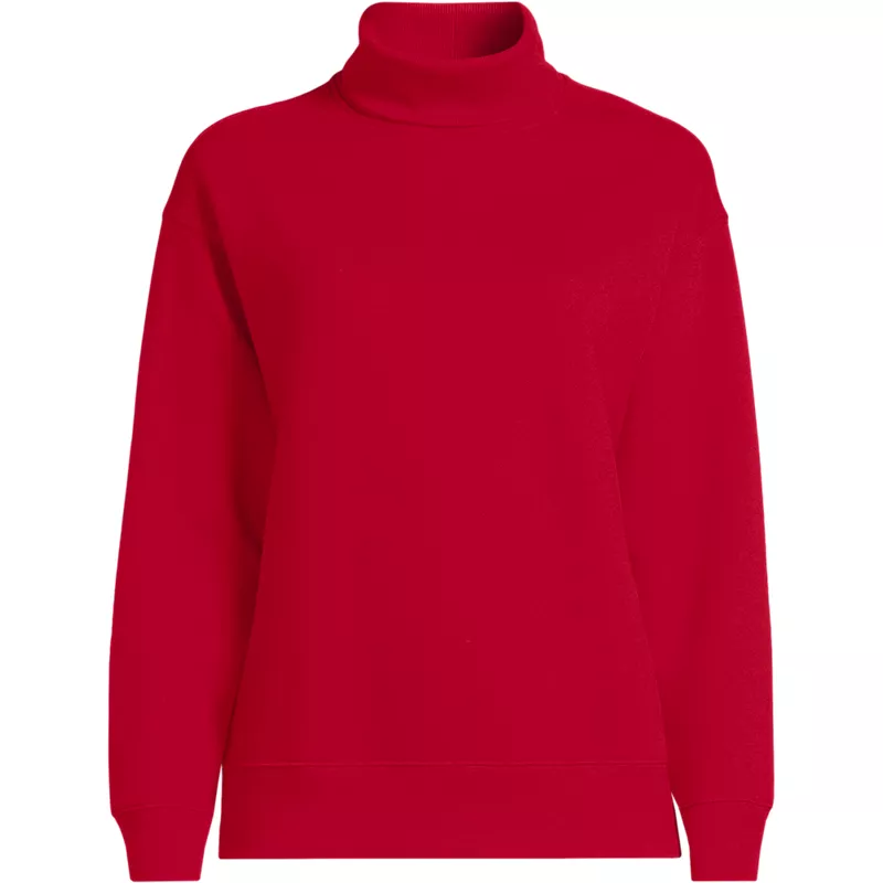 Women's Long Sleeve Serious Sweats Mock Neck Sweatshirt, Front