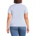 Women's Plus Size Short Sleeve Crew Neck Micro Rib Mini Tee, Back