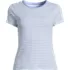Women's Short Sleeve Crew Neck Micro Rib Mini Tee, Front