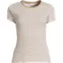 Women's Short Sleeve Crew Neck Micro Rib Mini Tee, Front