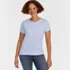 Women's Short Sleeve Crew Neck Micro Rib Mini Tee, Front