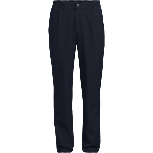 Wool Touch Trousers, Men, size: 36 32, regular, Blue, Polyester/Viscose/Poly-blend, by Lands' End