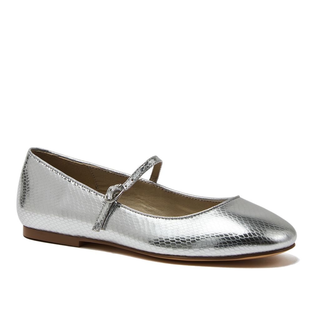 Women's Classic Metallic Mary Jane Flats | Lands' End