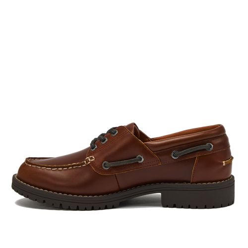 Women's Seaport Leather Lace Up Boat Shoes, alternative image