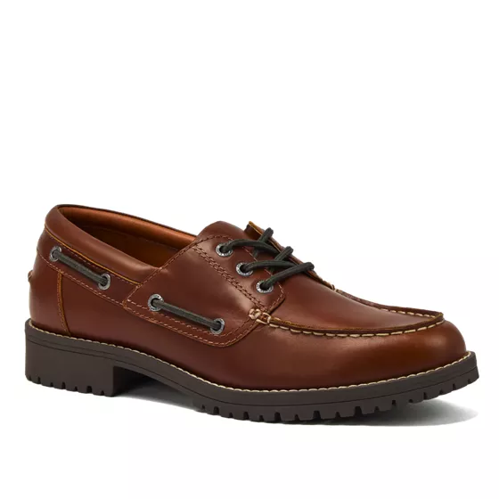 Men's Seaport Leather Lace Up Boat Shoes - primary