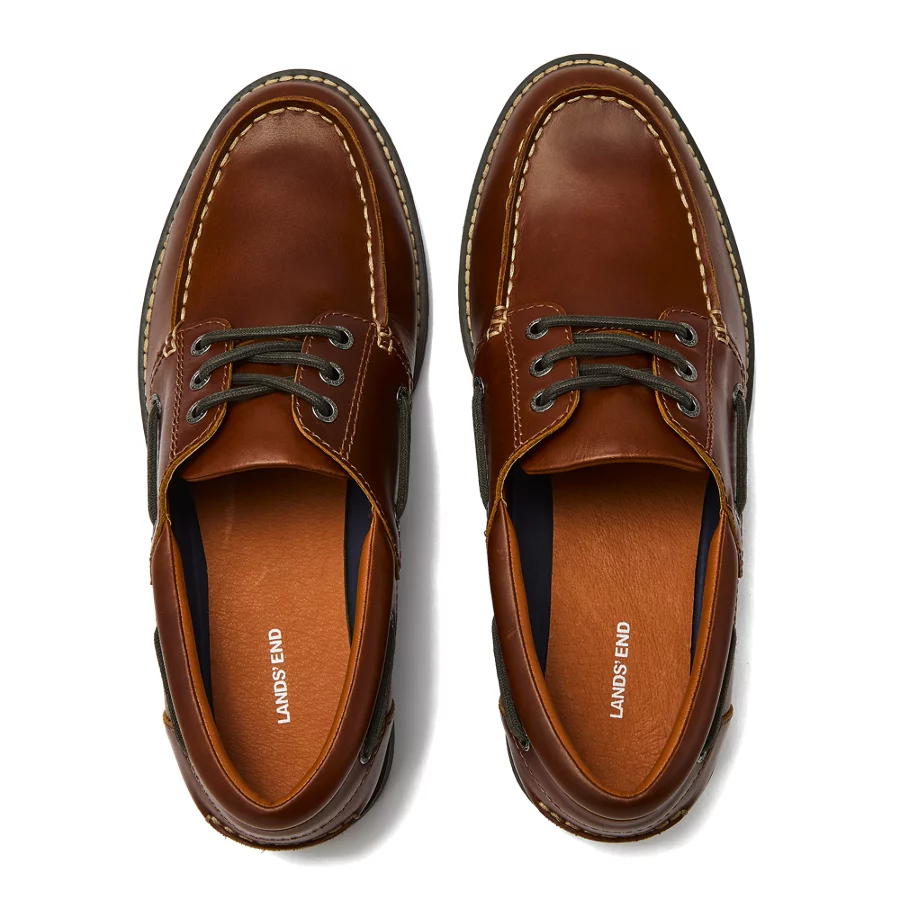 Men's Seaport Leather Lace Up Boat Shoes view 2