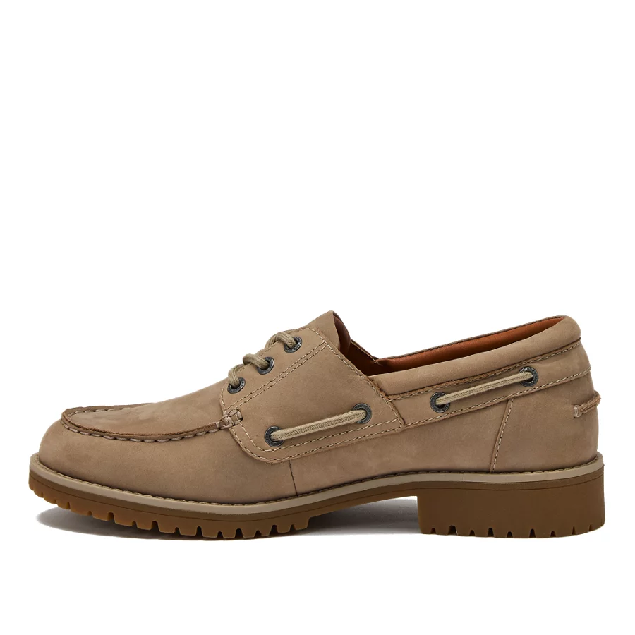 School Uniform Men's Seaport Leather Lace Up Boat Shoes view 3