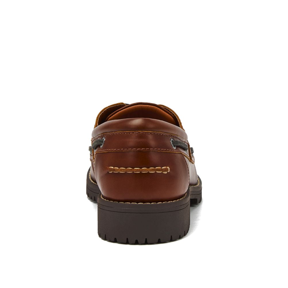 【Lands' End】ランズエンド レザーレースアップ ボートシューズ Men's Seaport Leather Lace Up Boat Shoes | Lands' End