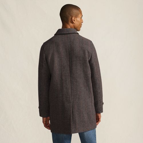  Lands' End Karierter Mantel, Herren, Größe:44-46 Regular, Braun, Wolle/polyester/polyester-mischung, By Lands' End 