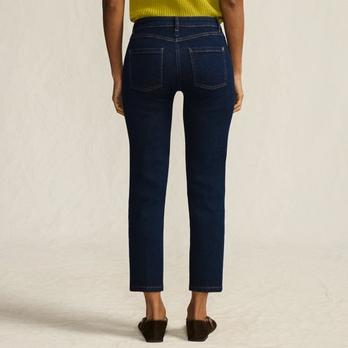  Lands' End Slim Fit Jeans Mit Biesennaht, Damen, Größe:34 Regular, Blau, Baumwolle/baumwoll-mischung, By Lands' End 