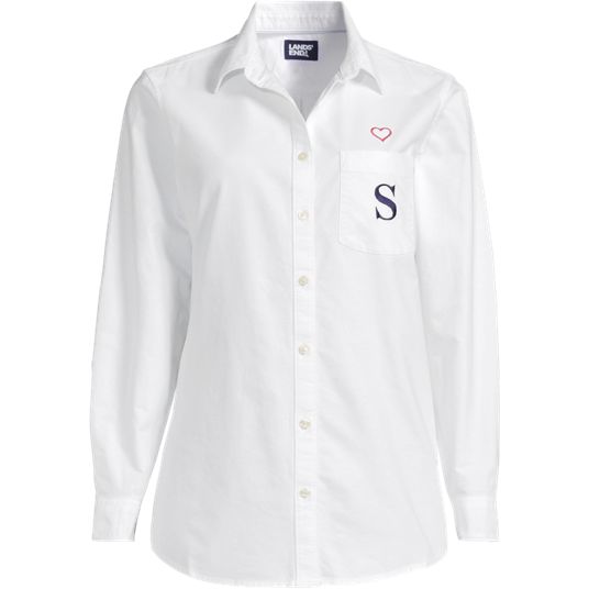 売れ筋商品|||ランズエンド シャツ トップス レディース Plus Size Oxford Shirt White Women's Oxford Shirt | Lands' End