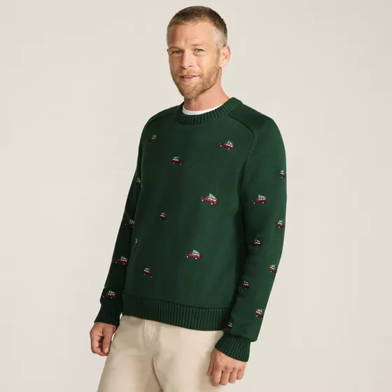 Men's Long Sleeve Drifter Holiday Roads Crewneck Sweater - primary