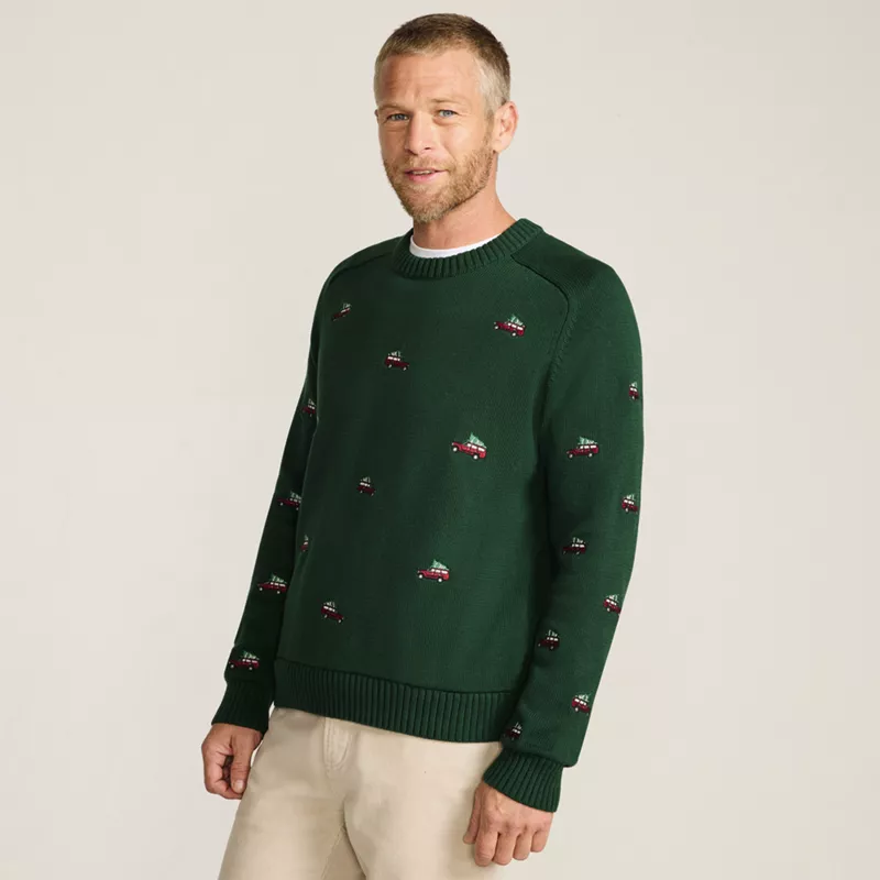 Men's Long Sleeve Drifter Holiday Roads Crewneck Sweater, alternative image
