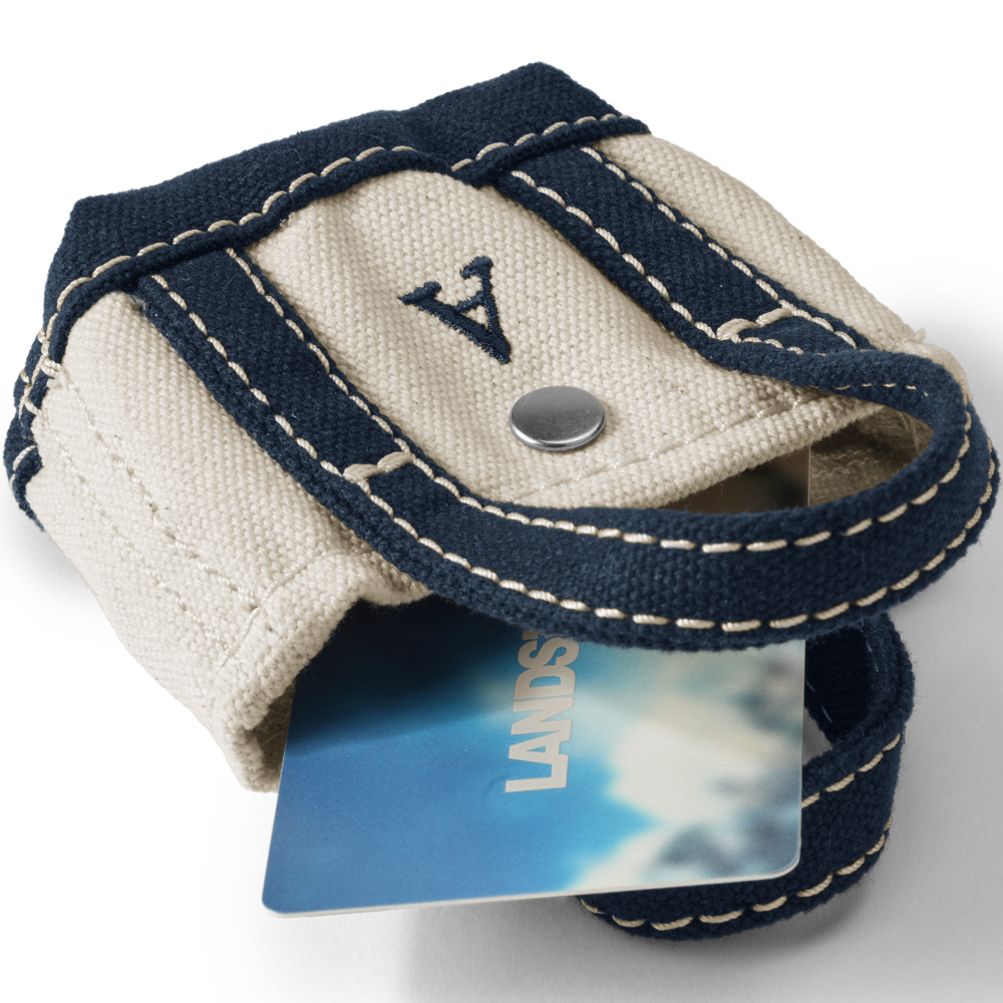 Pre-Monogrammed Letter A Micro Canvas Tote | Lands' End